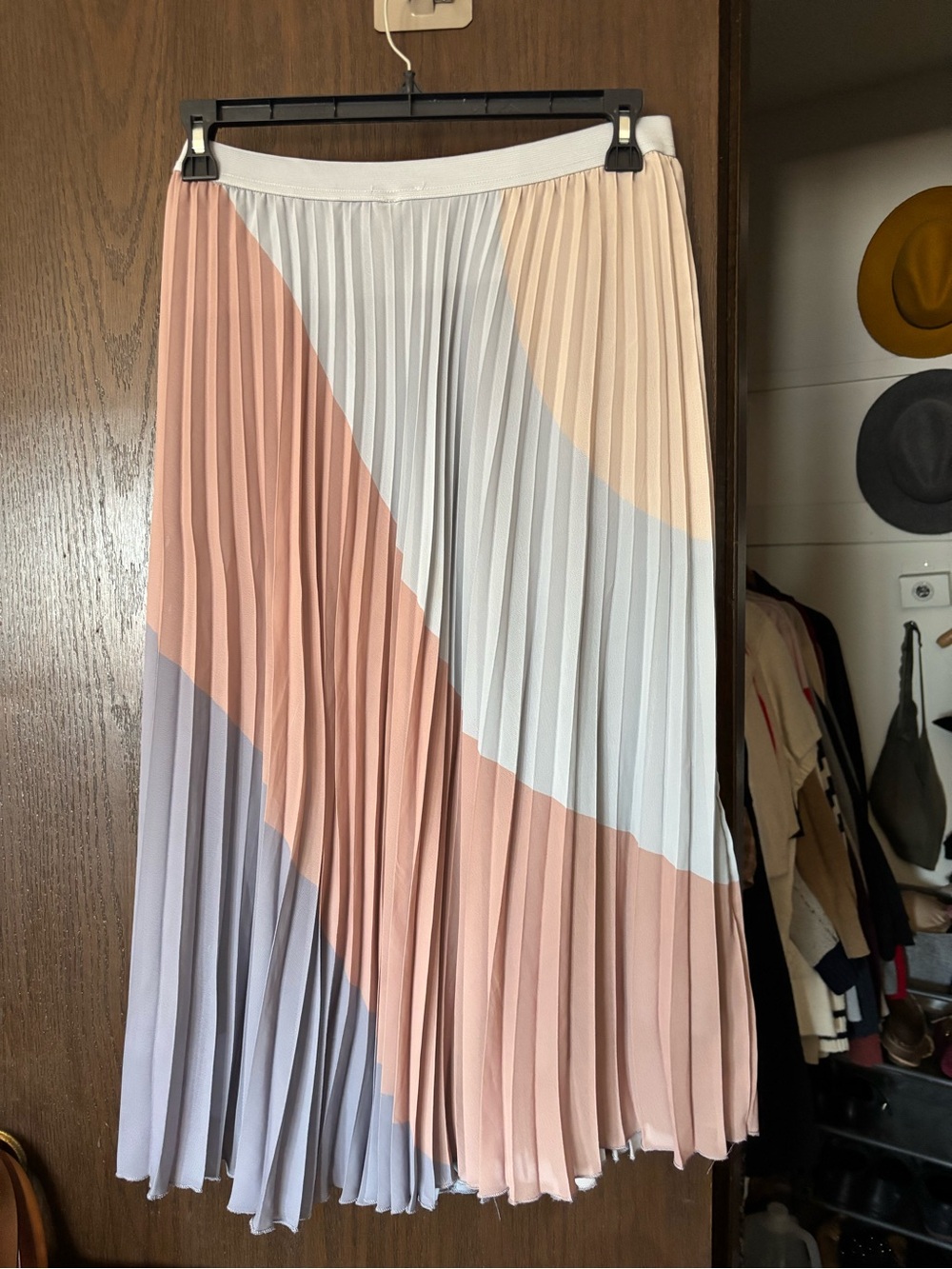 WD.NY pleated multi color skirt XL